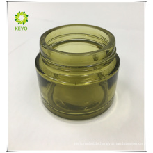 Frosted green glass cosmetic jar 100g 20g 50g cosmetic cream container